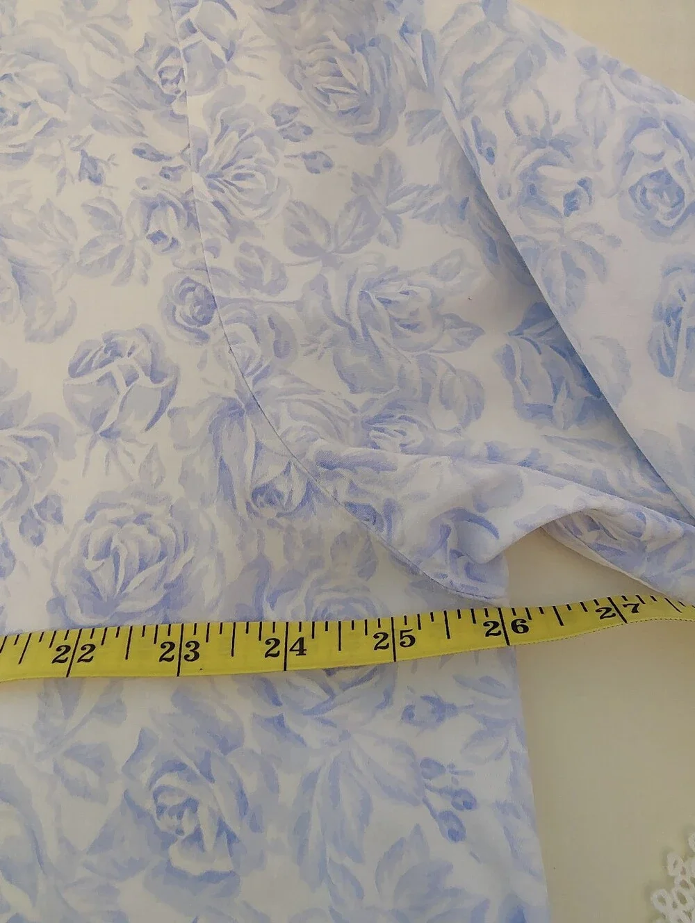 Eileen West 100% Cotton Lawn Nightgown & Robe Set Small Blue Floral Lace 2pc - Picture 11 of 16